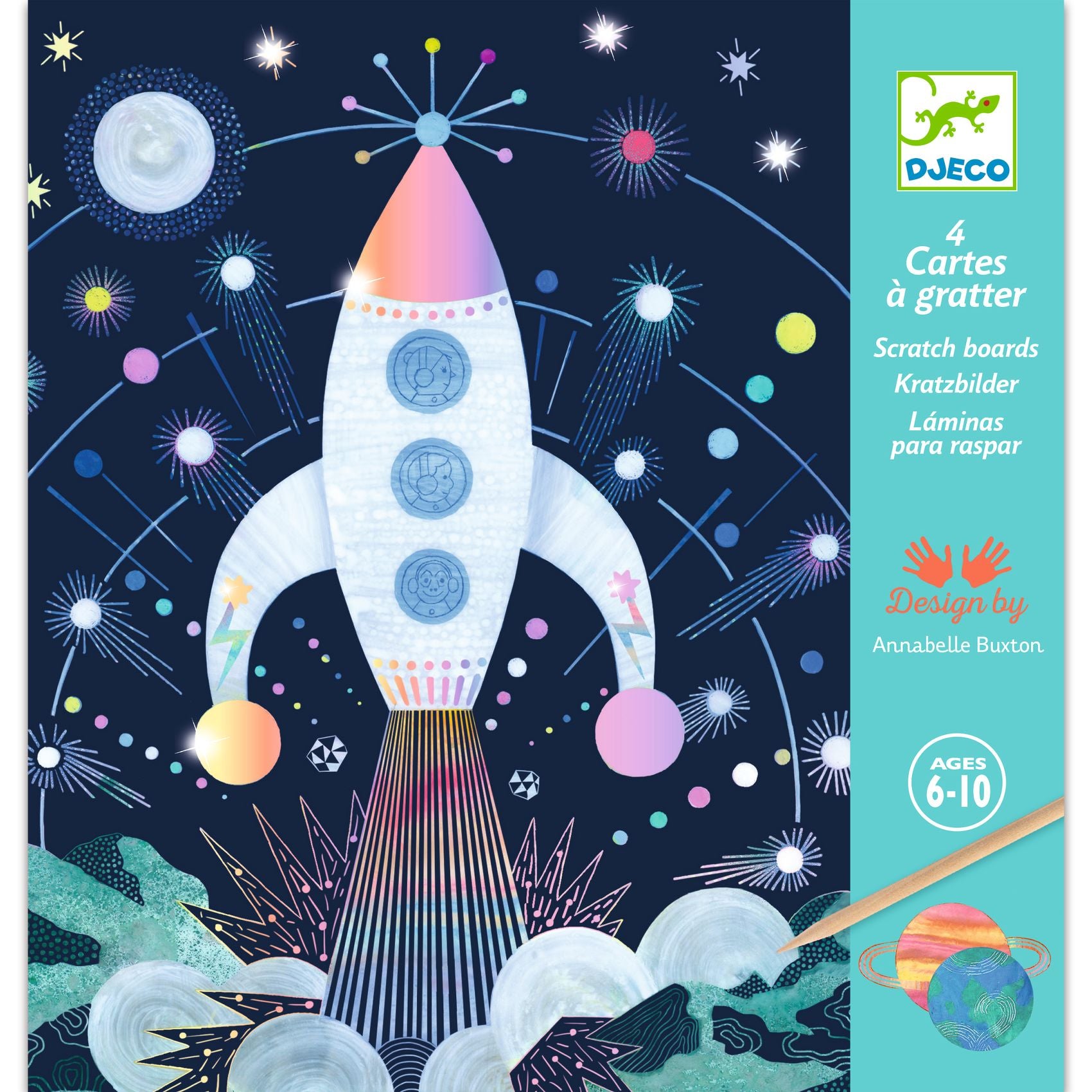 Djeco Djeco Scratch Cards -  Cosmic Mission - Pearls & Swines
