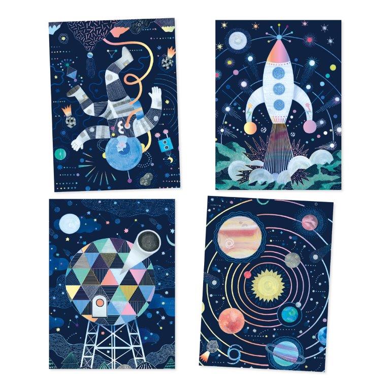 Djeco Djeco Scratch Cards -  Cosmic Mission - Pearls & Swines