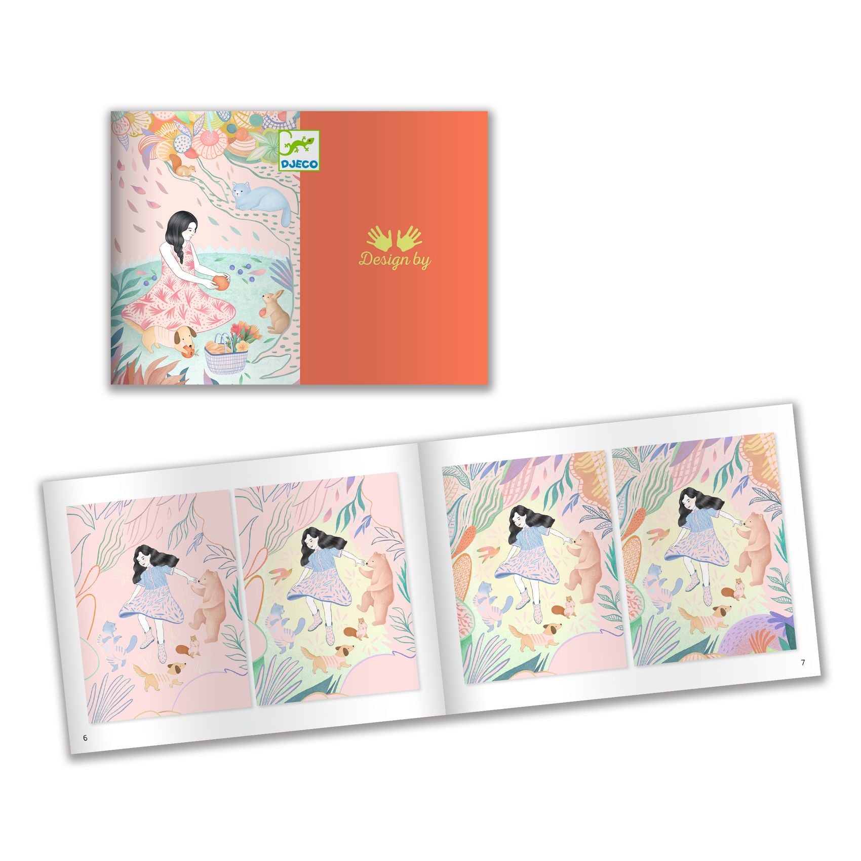 Djeco Djeco Pastel Scratch Cards - The Picnic - Pearls & Swines