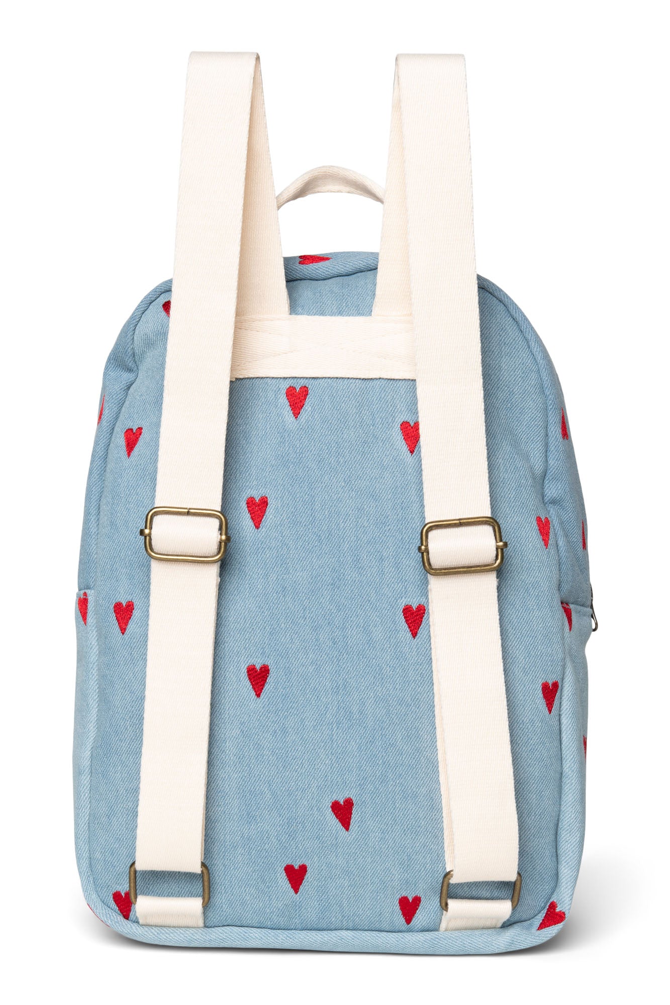 Pearls & Swines Studio Noos - Midi Backpack with Front Pocket - Denim Hearts - Pearls & Swines