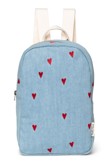 Pearls & Swines Studio Noos - Mini Backpack - Denim Hearts - Pearls & Swines