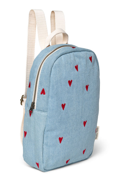 Pearls & Swines Studio Noos - Mini Backpack - Denim Hearts - Pearls & Swines