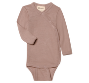 Engel Natur Engel Natur - Baby Body GOTS - Long sleeved - Dusty rose - Pearls & Swines