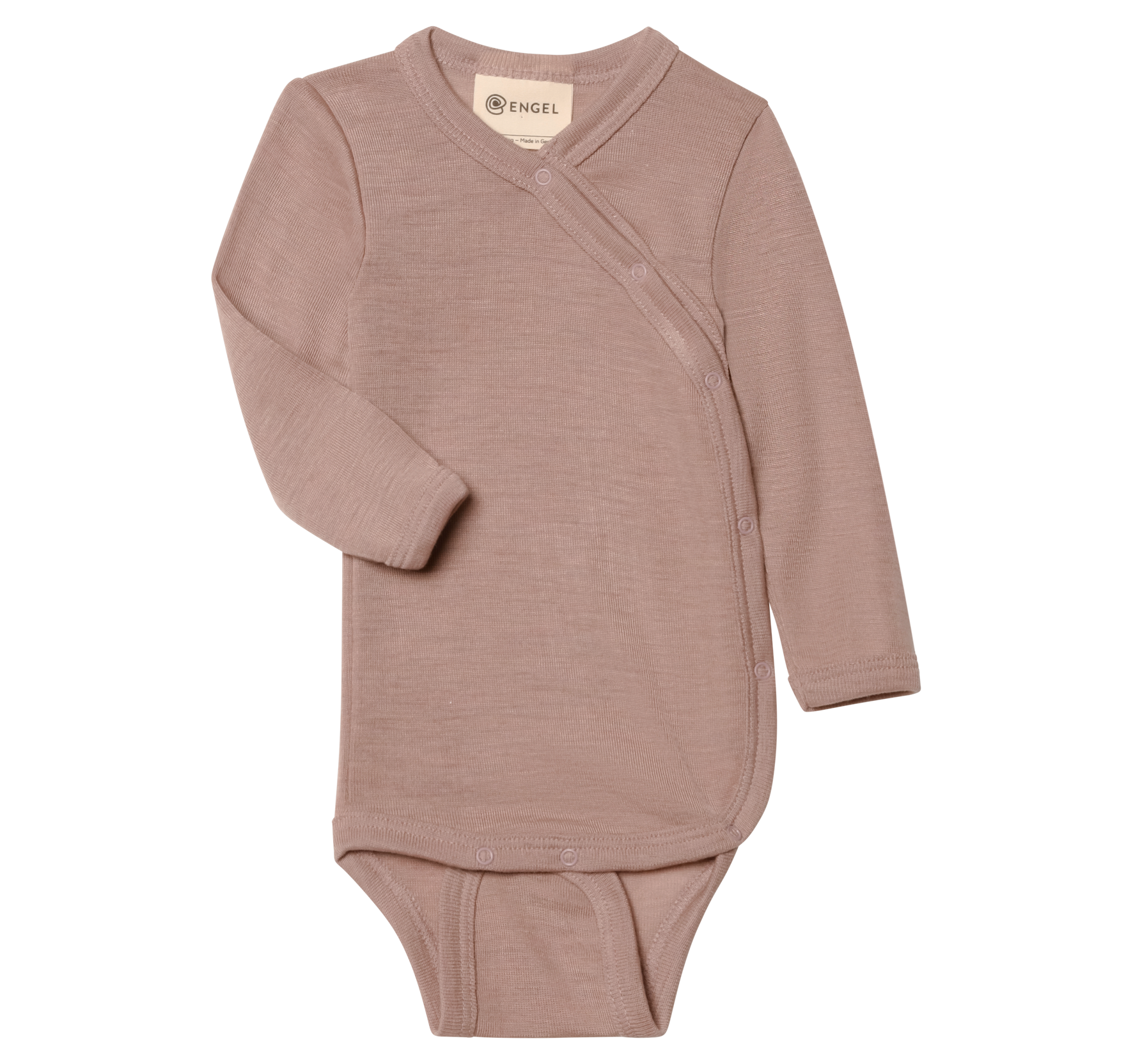 Engel Natur Engel Natur - Baby Body GOTS - Long sleeved - Dusty rose - Pearls & Swines