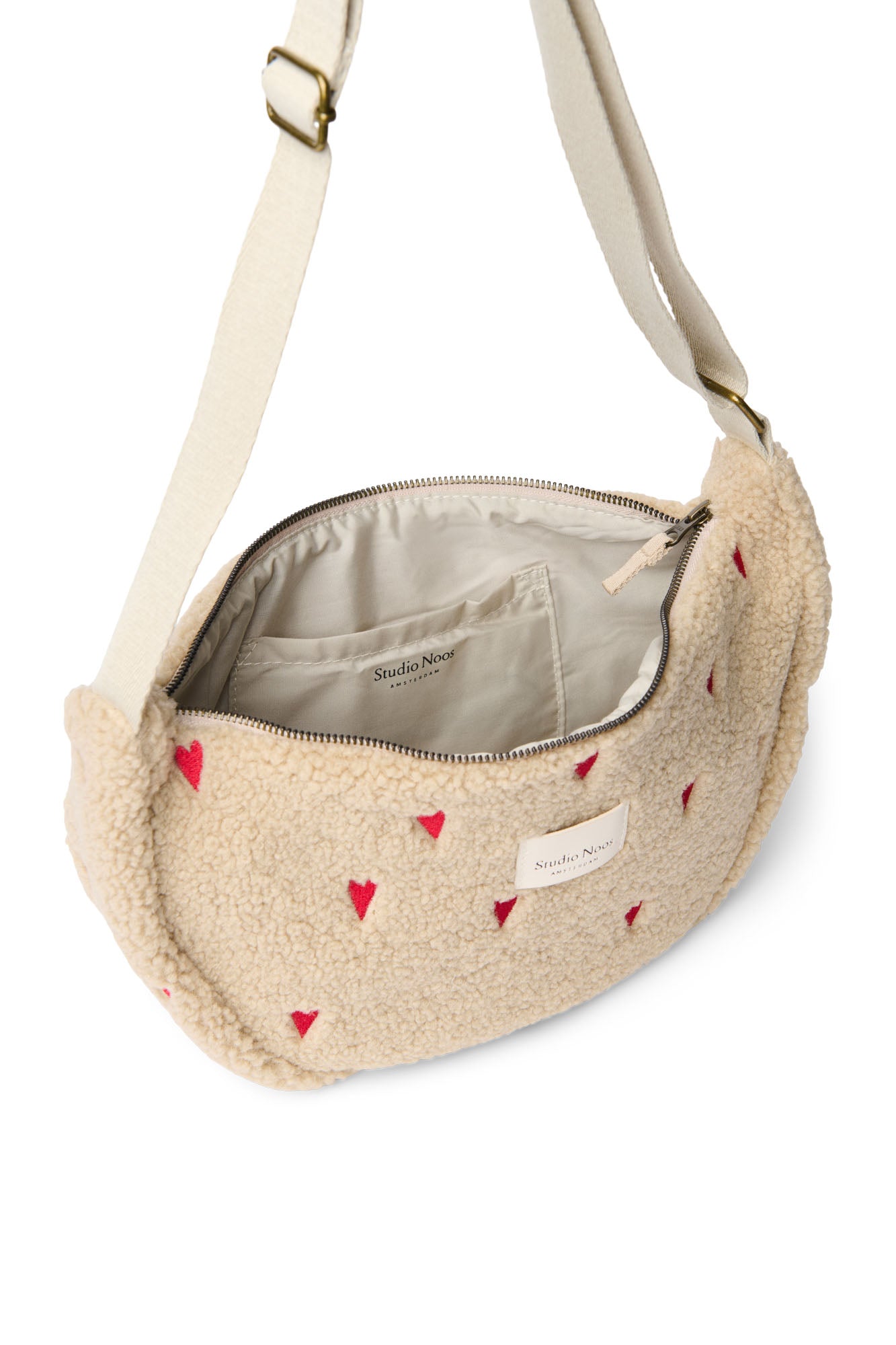 Pearls & Swines Studio Noos - Teddy Fanny Pack - Ecru Hearts - Pearls & Swines