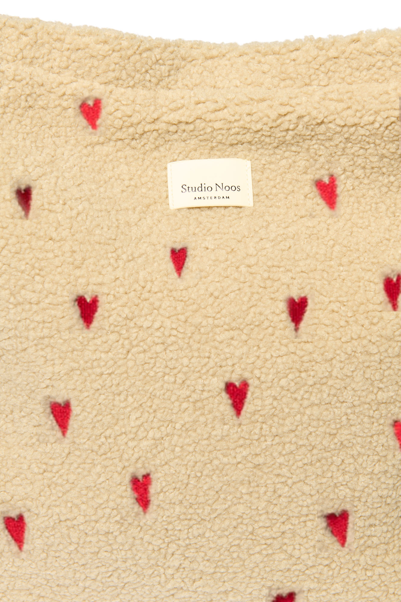 Pearls & Swines Studio Noos - Teddy Diaperbag - Ecru Hearts - Pearls & Swines