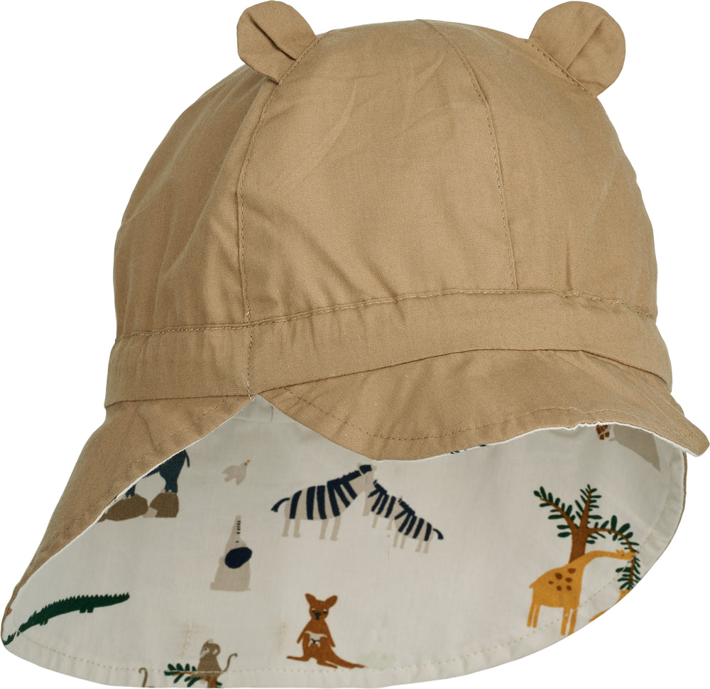 Liewood Collection Sale - Liewood - Gorm Reversible Sun Hat - All Together/Sandy - Pearls & Swines