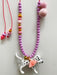 Bymelo Bymelo Animal Necklace - Dog Hollie - Pearls & Swines