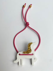 Bymelo Bymelo - Bracelet - White Horse - Pearls & Swines