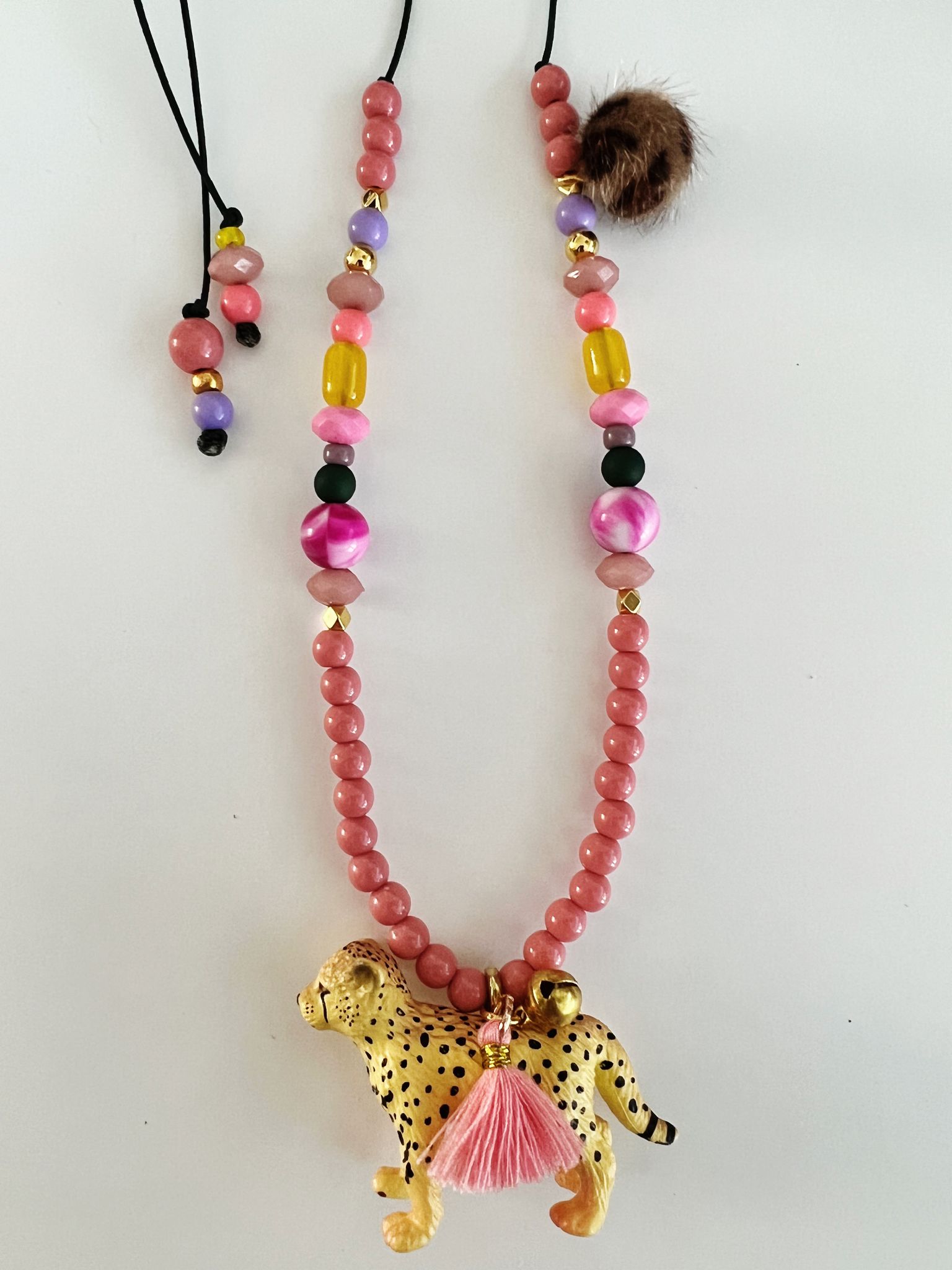Bymelo Bymelo - Necklace - Animal Leopard Lou - Pearls & Swines