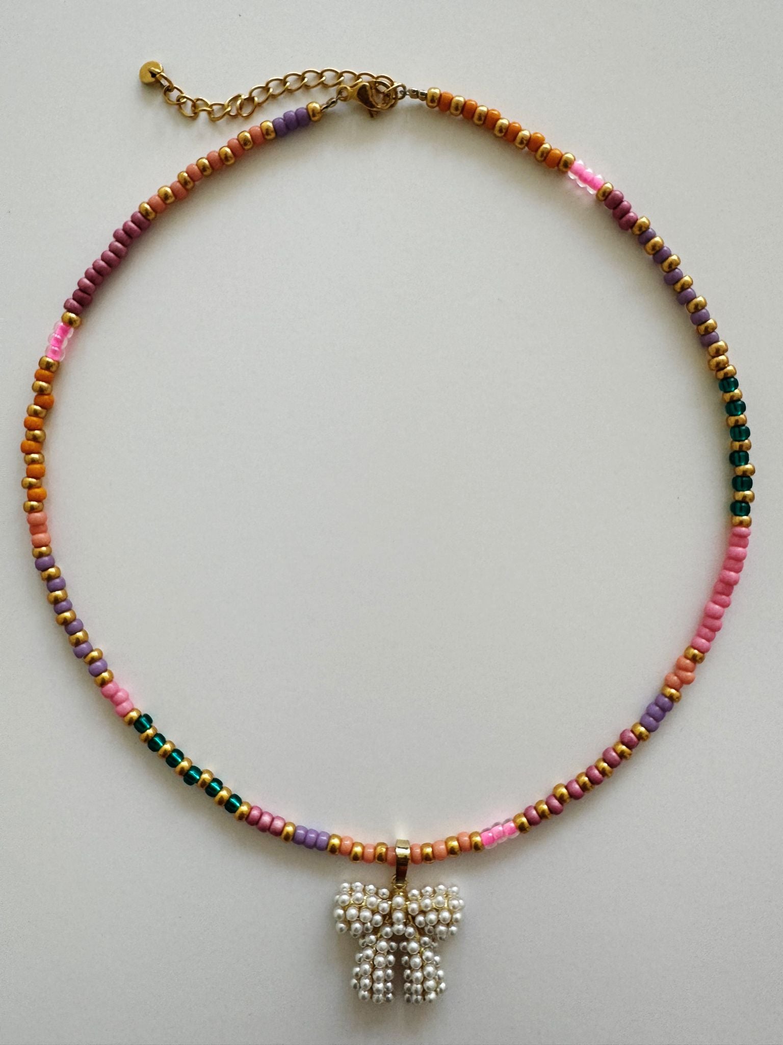 Bymelo Bymelo - Necklace - Bow - Pearls & Swines