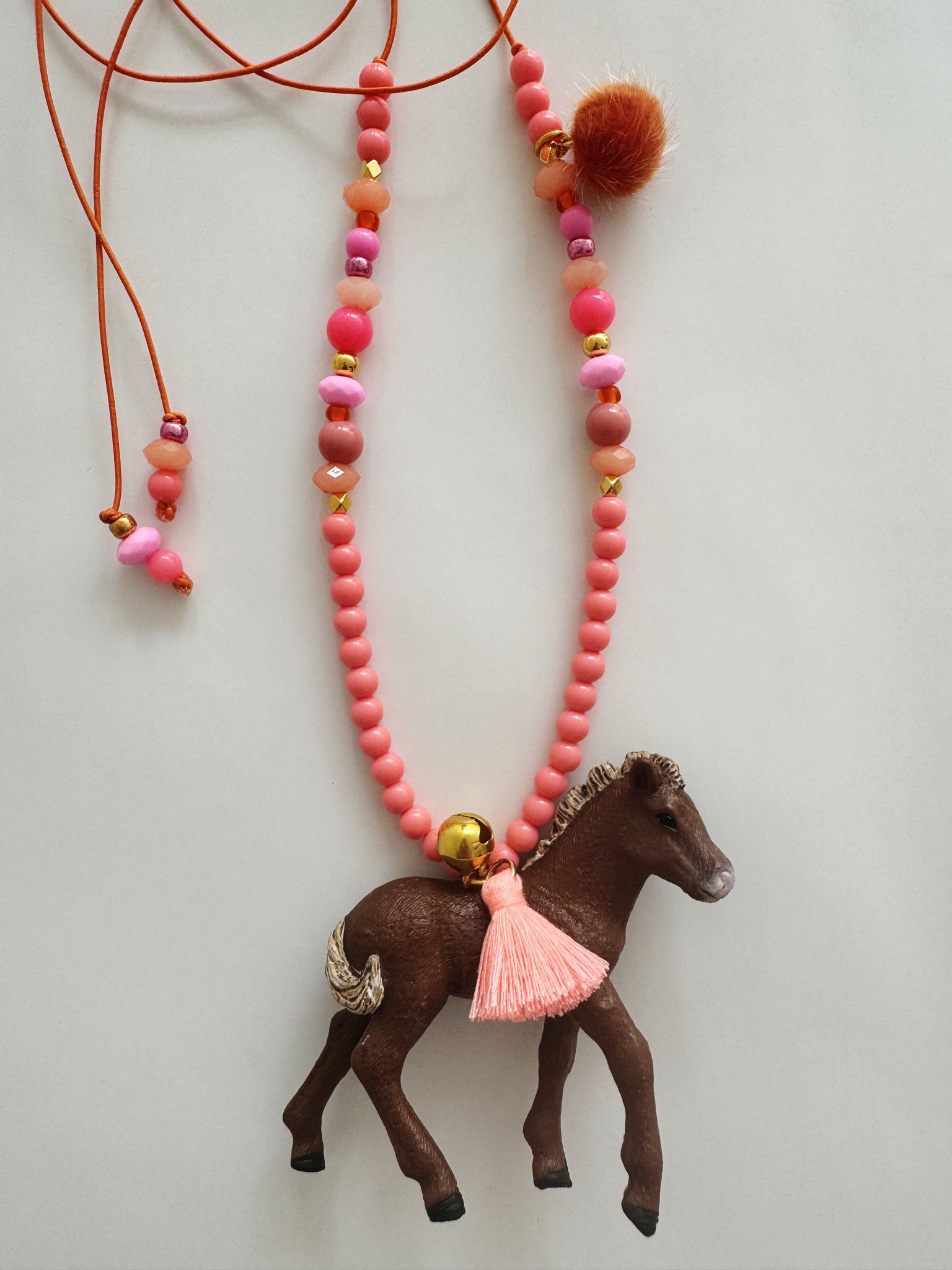 Bymelo Bymelo Animal Necklace - Horse Polly - Pearls & Swines