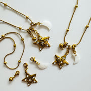 Bymelo Bymelo - Necklace - Sun, Moon and Star - Pearls & Swines