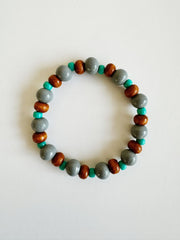 Bymelo Bymelo - Bracelet - Grey/Green - Pearls & Swines