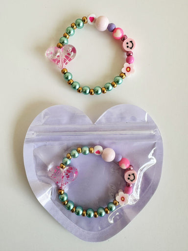 Bymelo Bymelo - Bracelet - HEART - Pearls & Swines