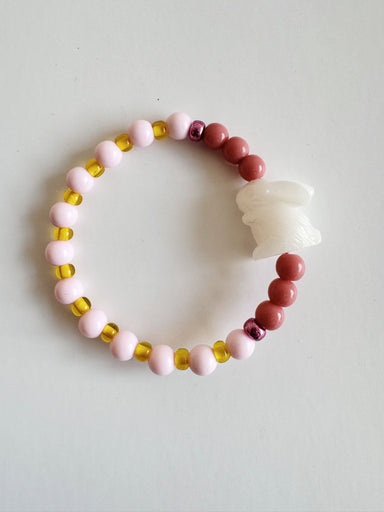 Bymelo Bymelo - Bracelet - White Bunny - Pearls & Swines