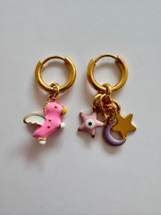 Bymelo Bymelo - Earrings - Pegasus - Pearls & Swines