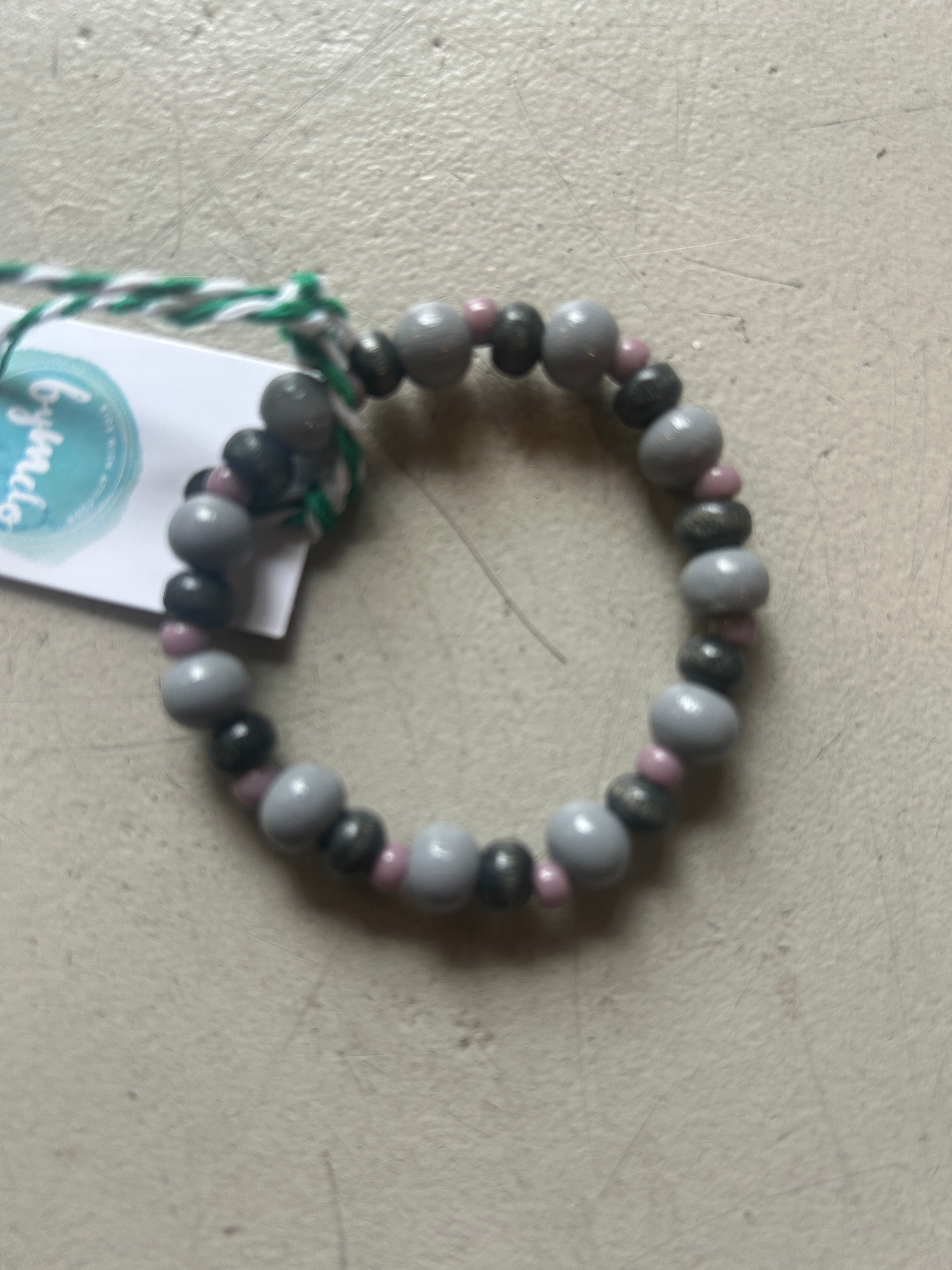 Bymelo Bymelo - Bracelet - Grey/Purple - Pearls & Swines