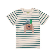 Lässig Lässig - T-shirt Jersey GOTS - Striped Dog - Pearls & Swines