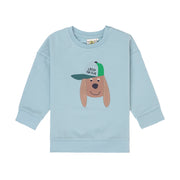 Lässig Lässig - Kids Sweater GOTS - Dog Pale Blue - Pearls & Swines