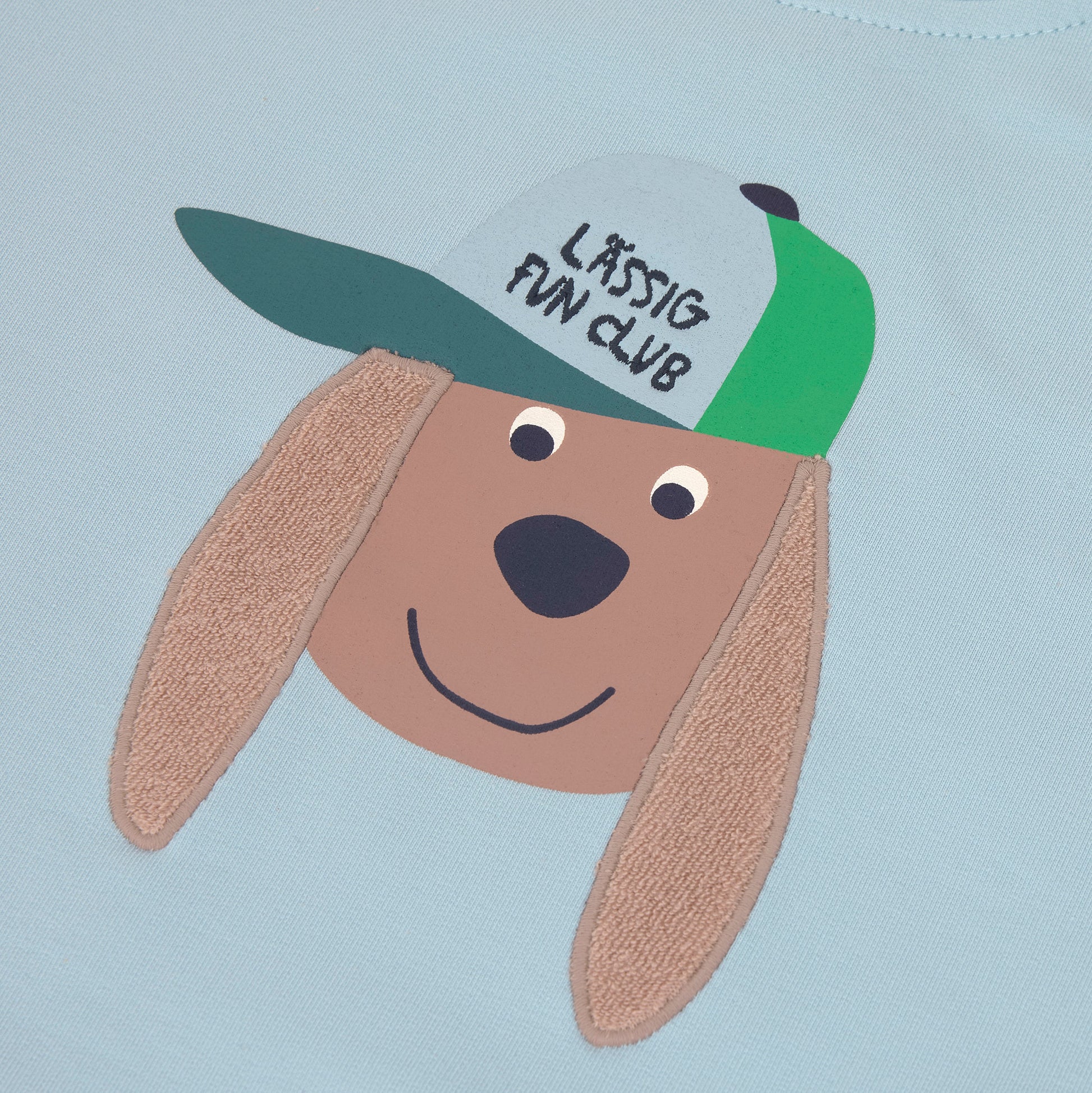 Lässig Lässig - Kids Sweater GOTS - Dog Pale Blue - Pearls & Swines