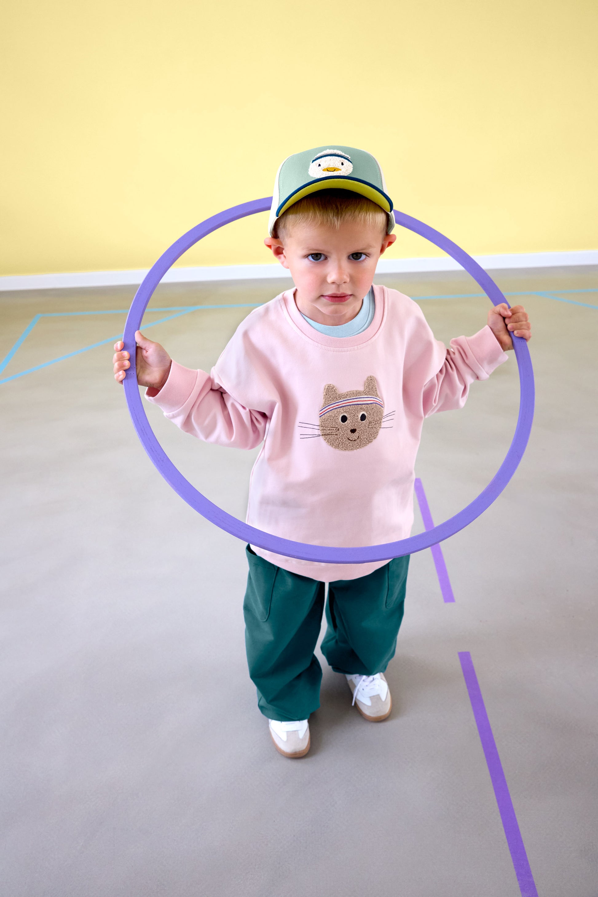 Lässig Lässig - Kids Sweater GOTS - Cat Cloud Pink - Pearls & Swines