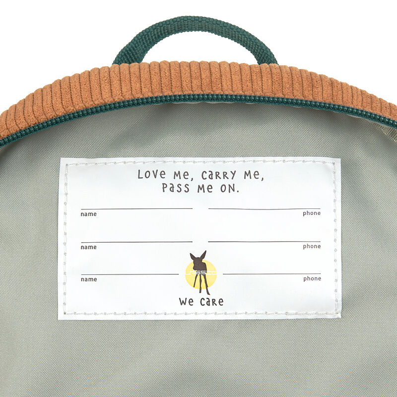 Lässig Lässig Tiny Backpack Cord - Little Gang, Smile Caramel - Pearls & Swines