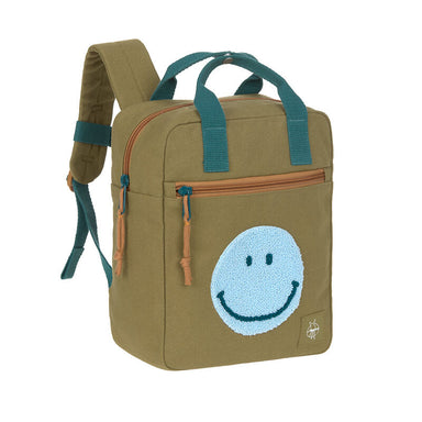 Lässig Lässig Little One & Me Square Backpack - Small, Olive - Pearls & Swines