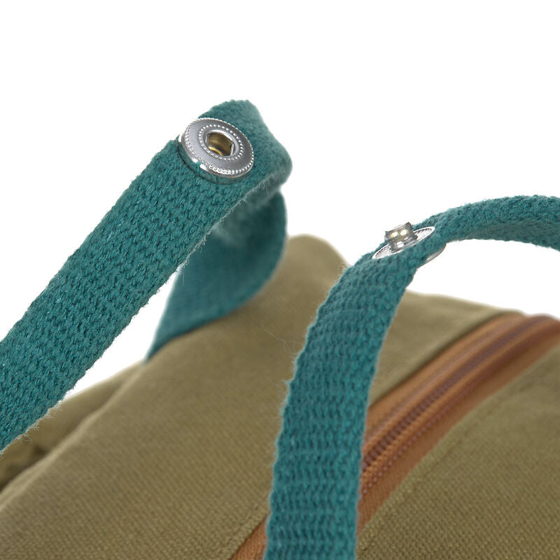 Lässig Lässig Little One & Me Square Backpack - Small, Olive - Pearls & Swines