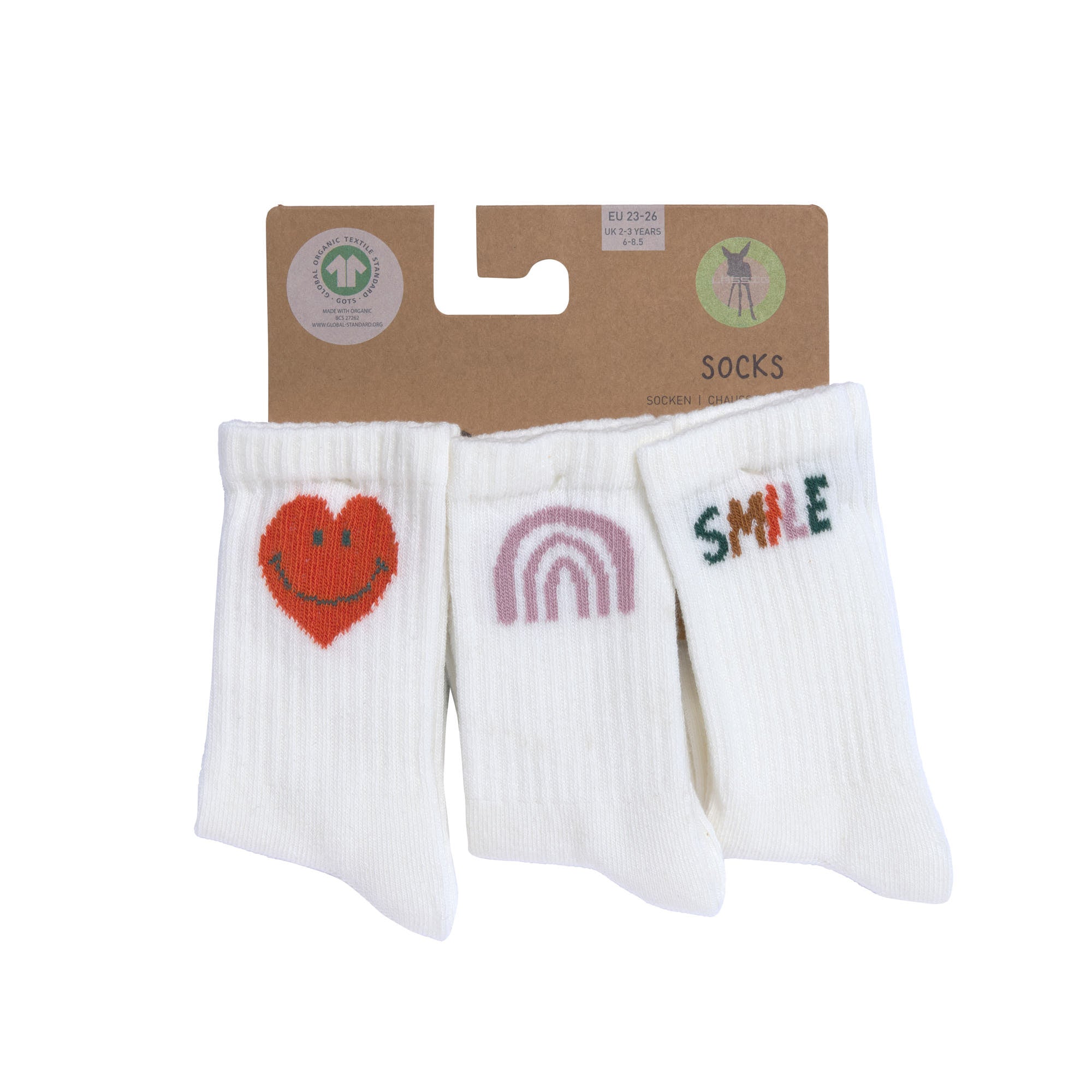 Lässig Lässig Tennis Socks Kids (3 pcs) - Little Gang, Smile - Pearls & Swines