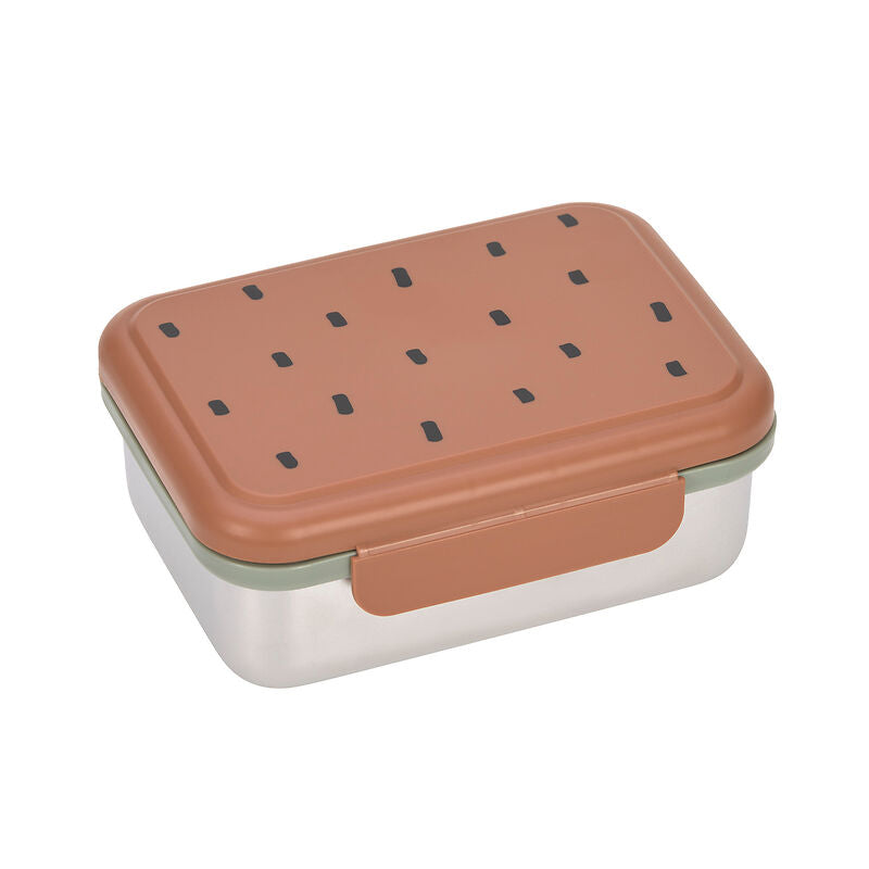 Lässig Lässig - Lunchbox Stainless Steel - Happy Prints Caramel - Pearls & Swines