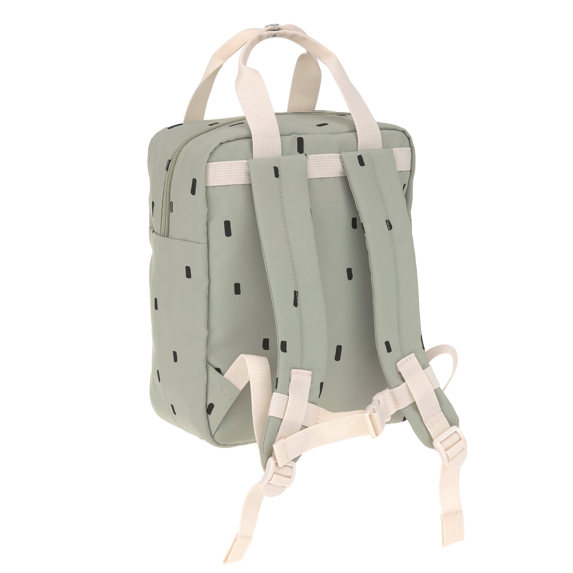 Lässig Lässig - Mini Square Backpack - Happy Prints, light olive - Pearls & Swines