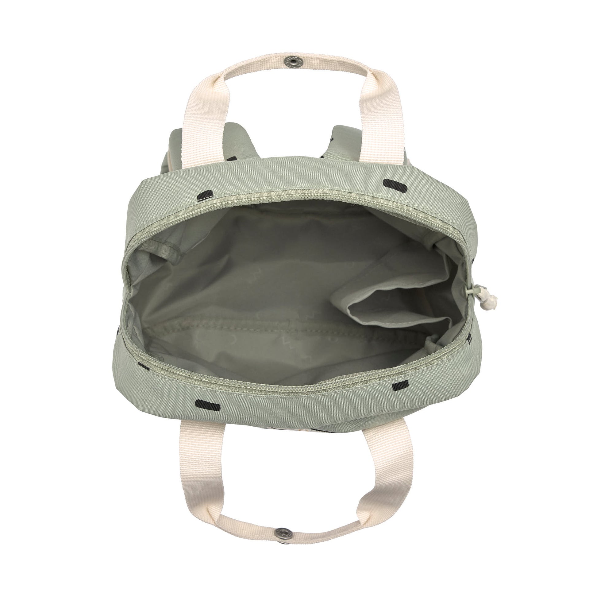 Lässig Lässig - Mini Square Backpack - Happy Prints, light olive - Pearls & Swines