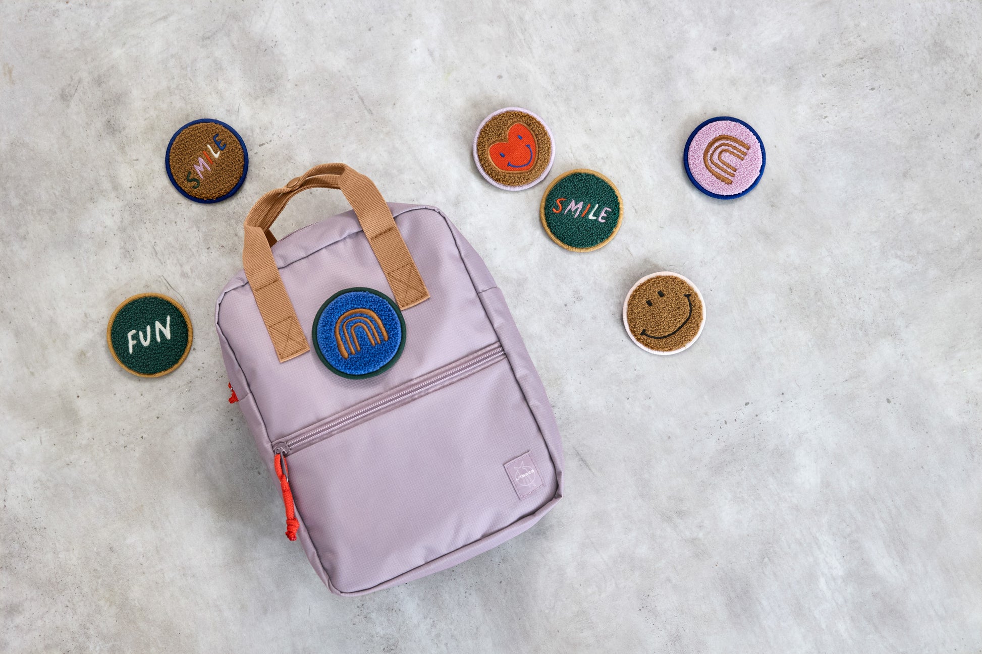 Lässig Lässig - Mini Square Backpack - Little Gang, lilac - Pearls & Swines