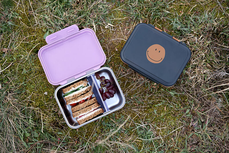 Lässig Lässig Lunchbox Stainless Steel Little Gang - Heart Lilac - Pearls & Swines