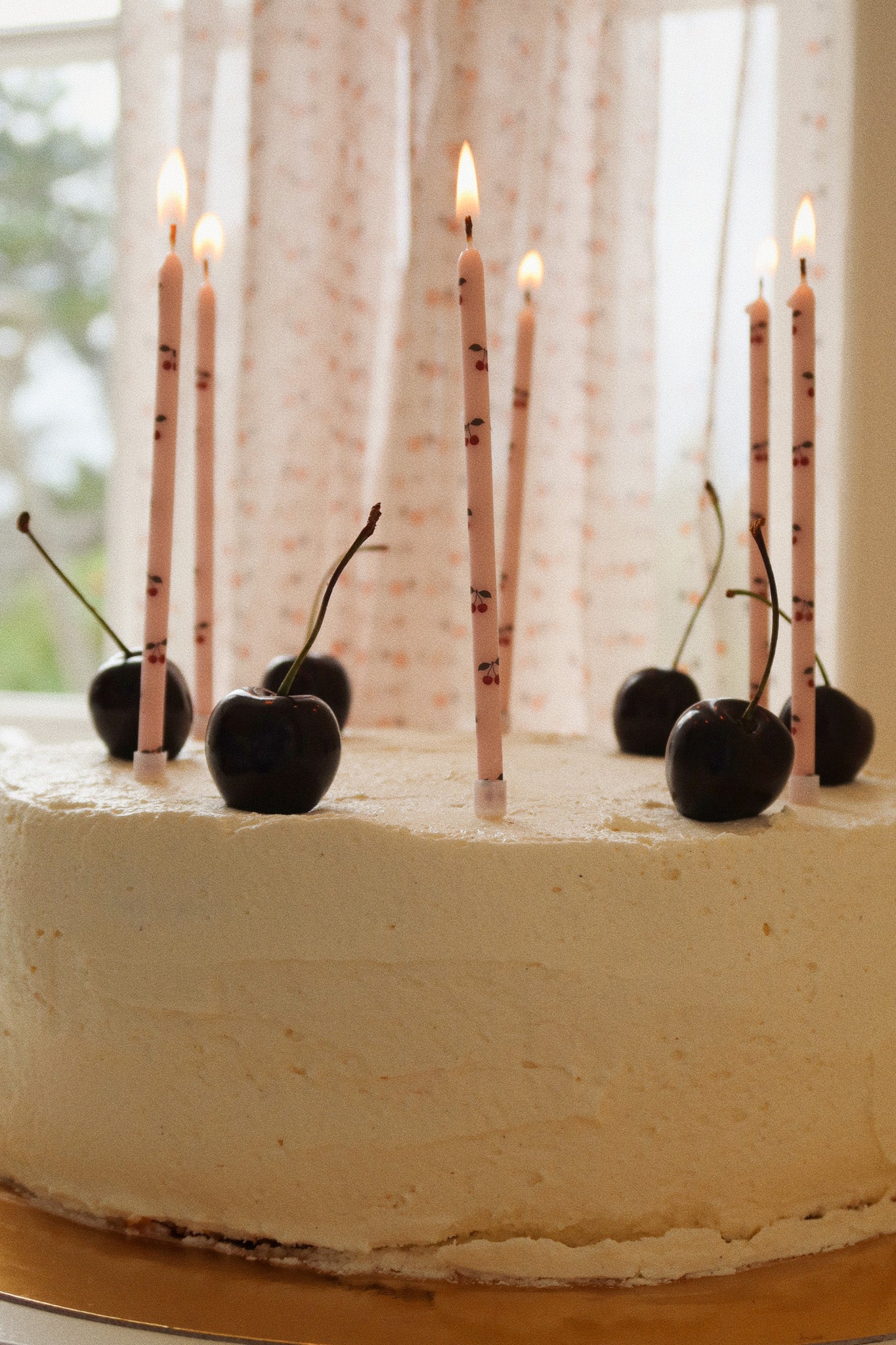 Konges Sløjd Konges Sløjd Birthday Candles Print - Cherry - Pearls & Swines