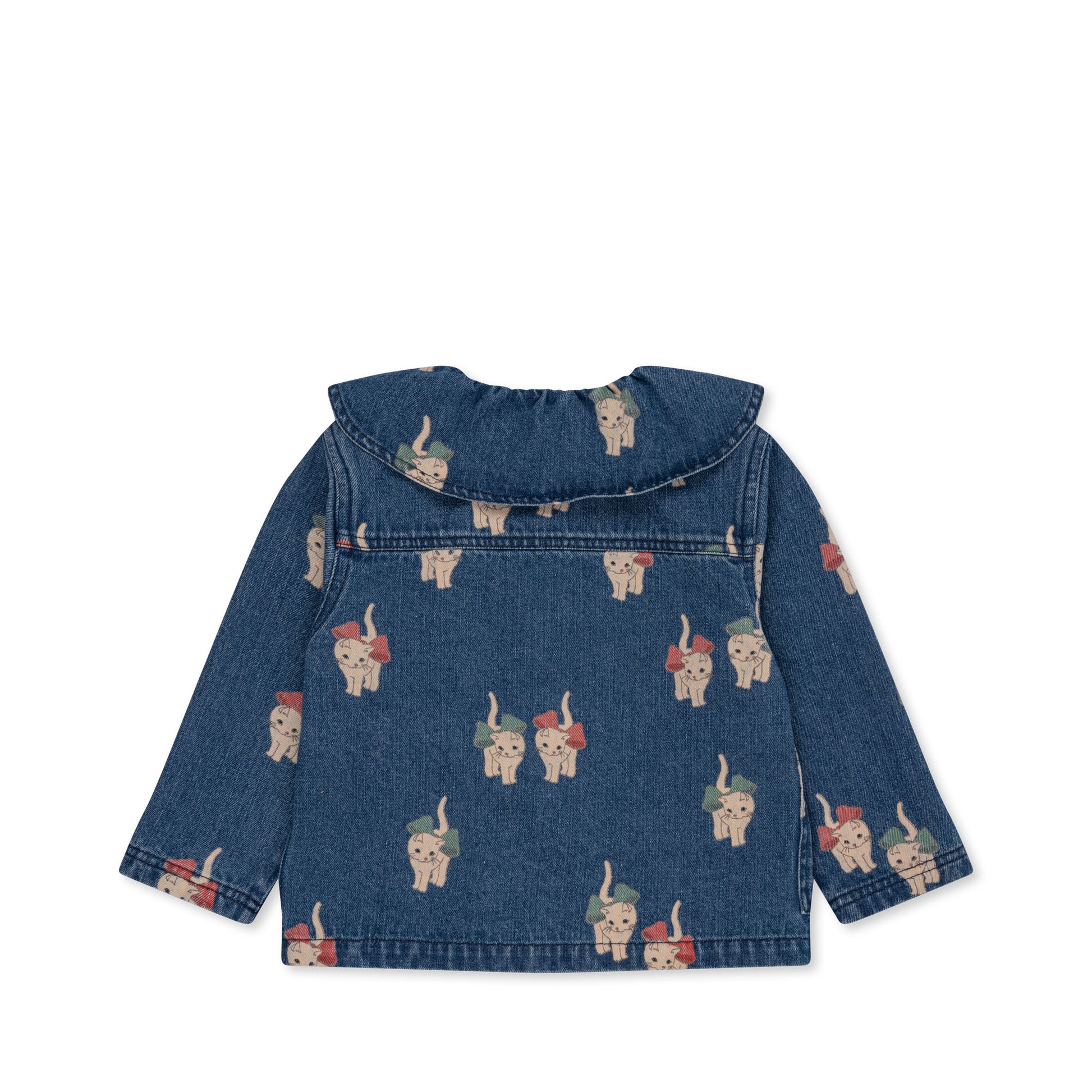 Konges Sløjd Konges Sløjd Magot Denim Shirt - Kitty Bow - Pearls & Swines