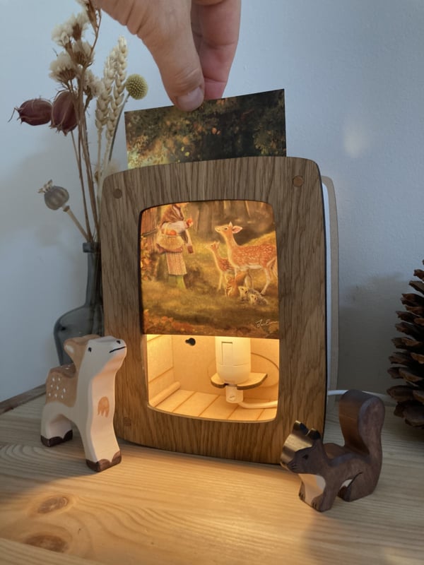 Het Houtlokael Het Houtlokael - Postcardlamp Luxe - Oak - Pearls & Swines