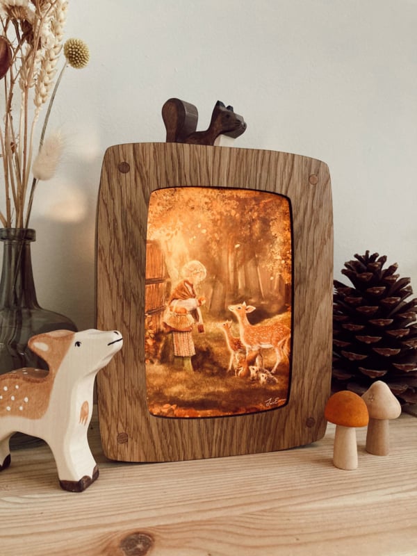 Het Houtlokael Het Houtlokael - Postcardlamp Luxe - Oak - Pearls & Swines