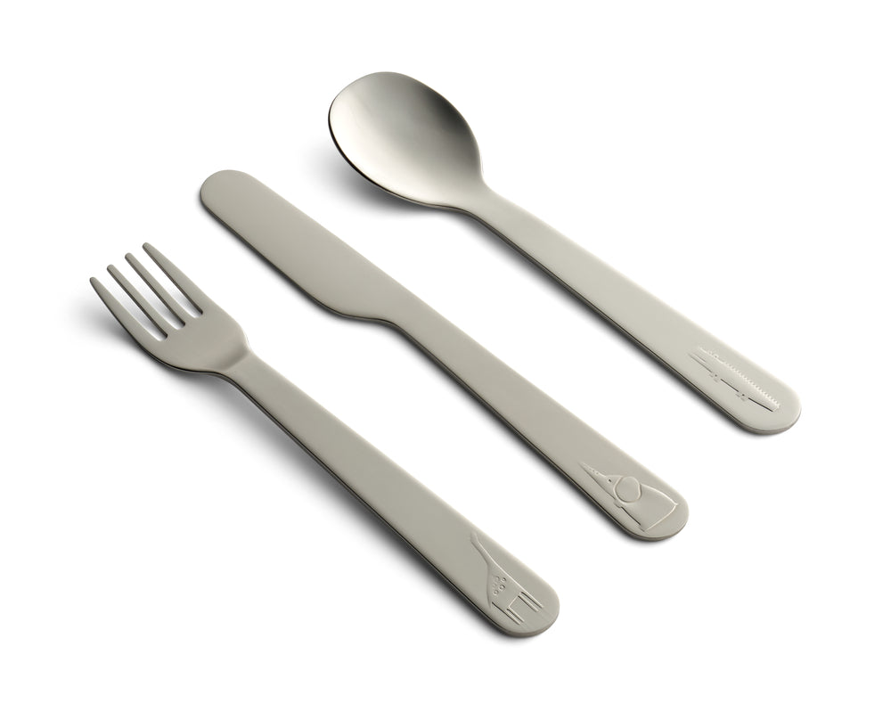 Liewood Collection Sale - Liewood - Nadine Cutlery Set Steel - Vehicles - Pearls & Swines