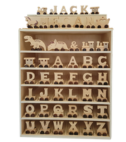 RyanTown RyanTown - Letter Train - Natural wood - Pearls & Swines