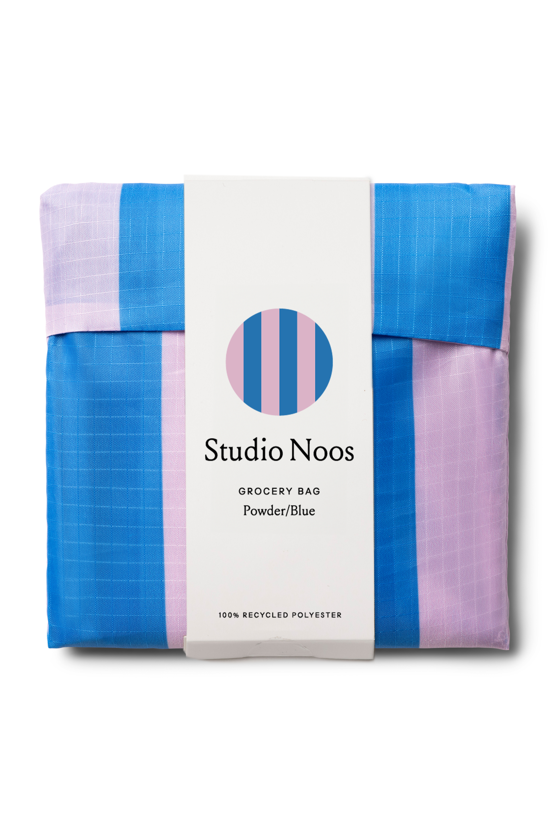 Pearls & Swines Studio Noos Grocery Bag - Powder/Blue Striped - Pearls & Swines