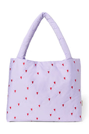 Pearls and Swines Studio Noos - Puffy Mom bag - Purple Hearts - Pearls & Swines