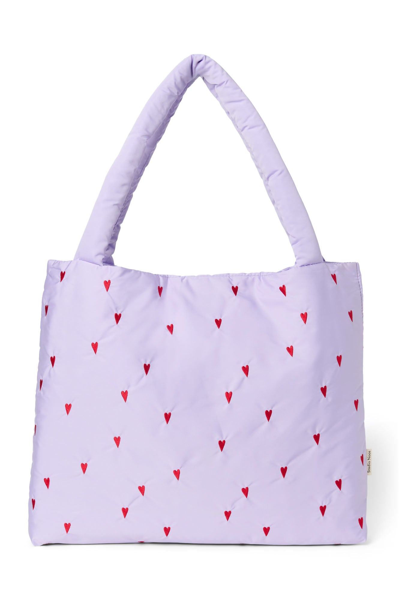 Pearls and Swines Studio Noos - Puffy Mom bag - Purple Hearts - Pearls & Swines