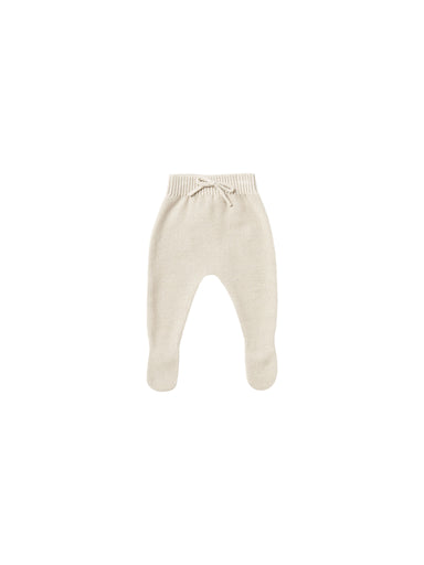 Quincy Mae Quincy Mae Footed Knit Pant - Natural - Pearls & Swines