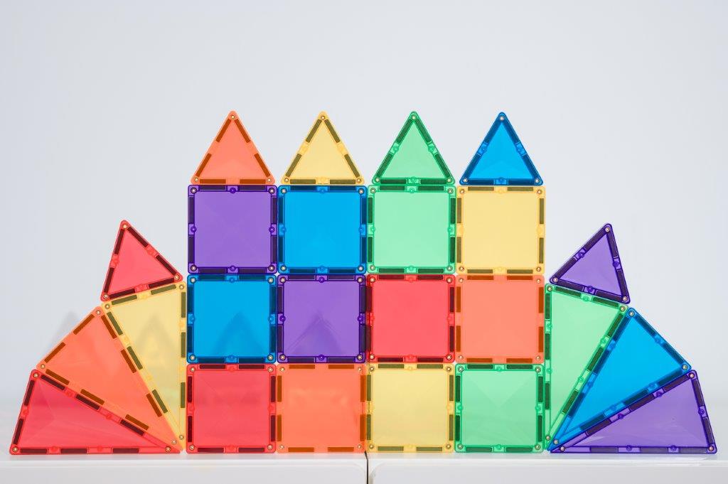 Connetix Tiles Connetix Tiles - Rainbow Mini - Pack 24 pc - Pearls & Swines