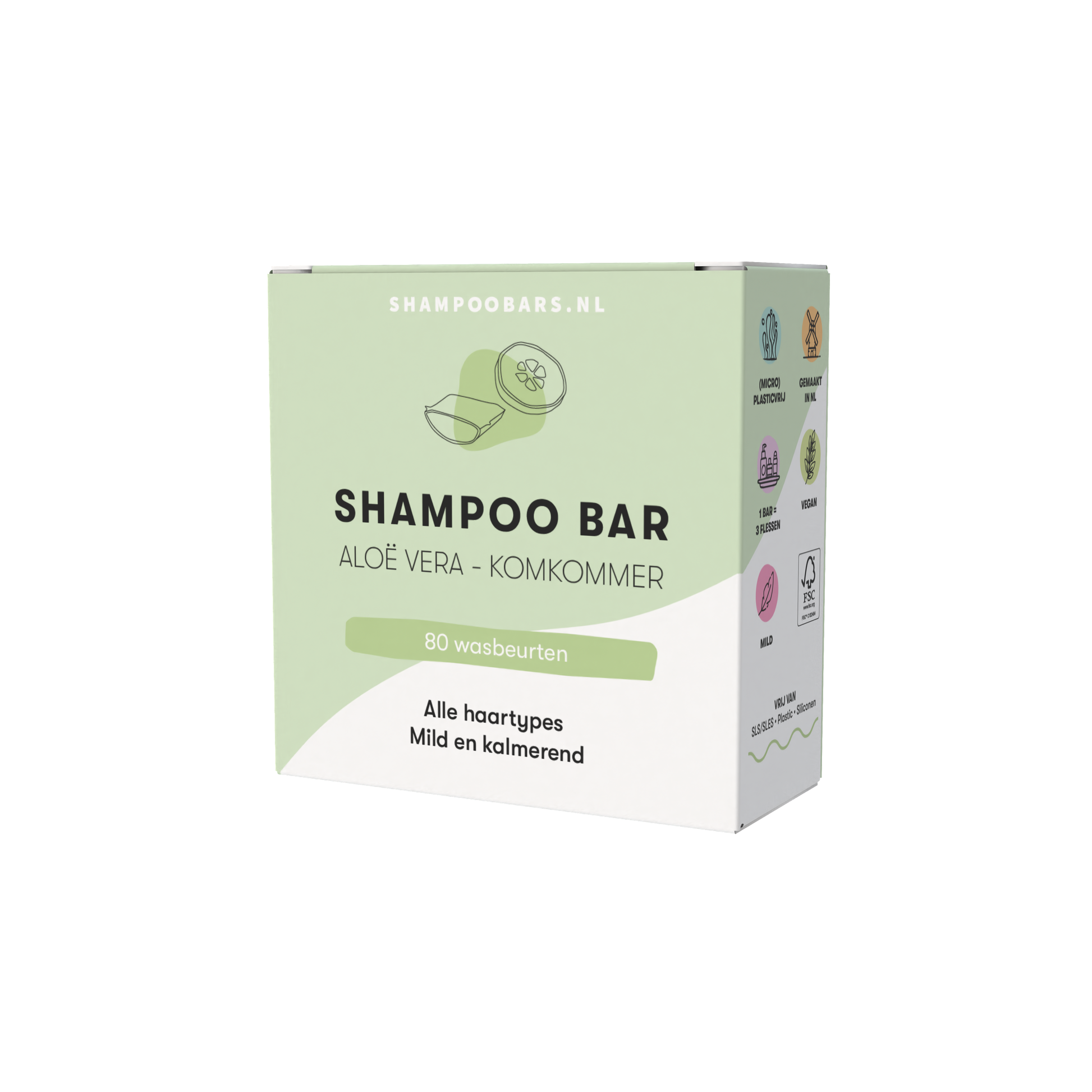 Shampoobars Shampoobars - Shampoo bar - Aloë Vera Komkommer - Pearls & Swines