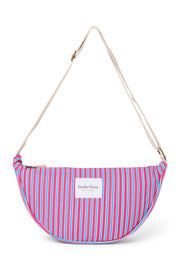 Pearls and Swines Studio Noos - Poplin Striped Adult Fanny Pack - Raspberry - Pearls & Swines