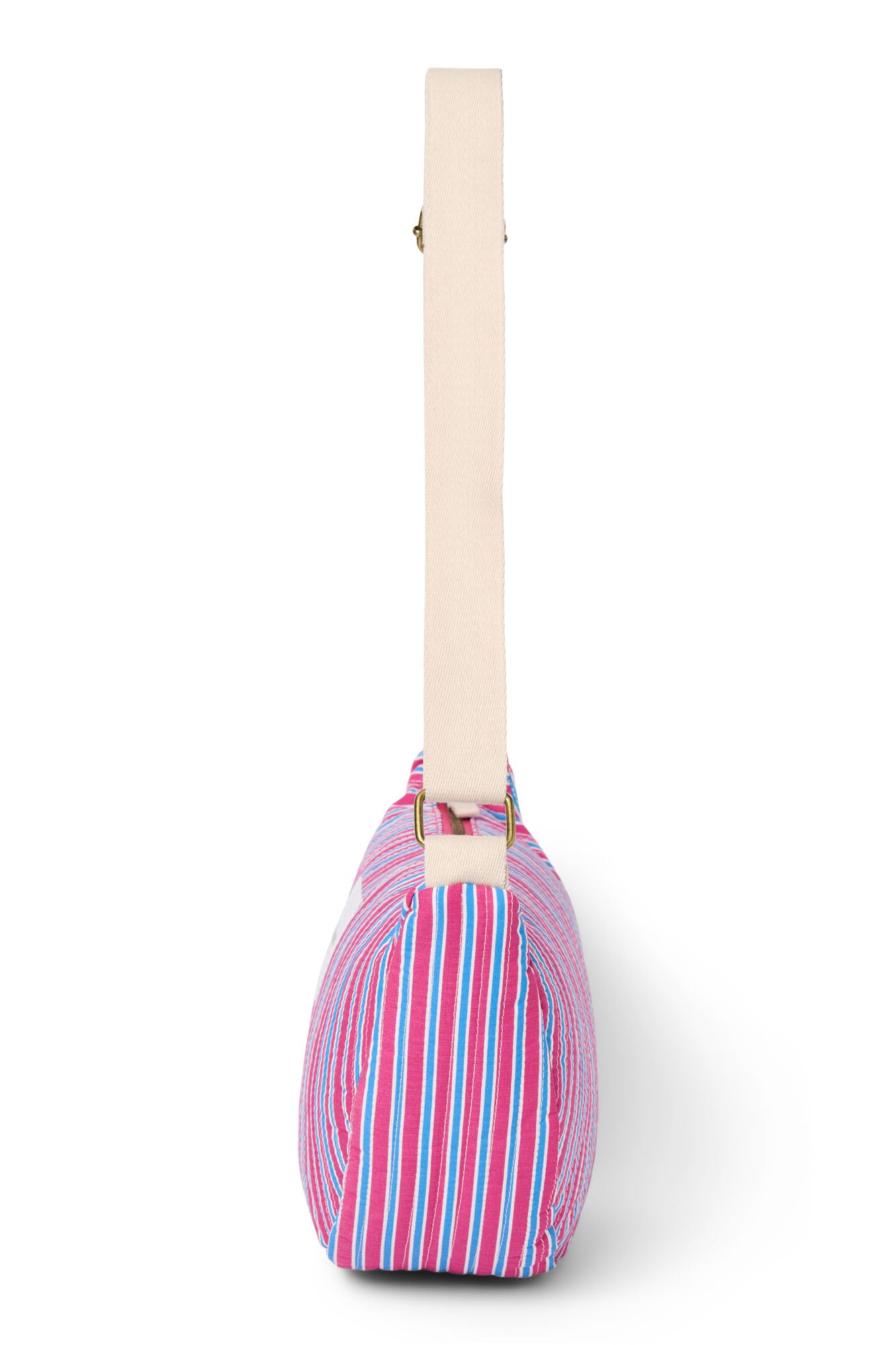 Pearls and Swines Studio Noos - Poplin Striped Adult Fanny Pack - Raspberry - Pearls & Swines