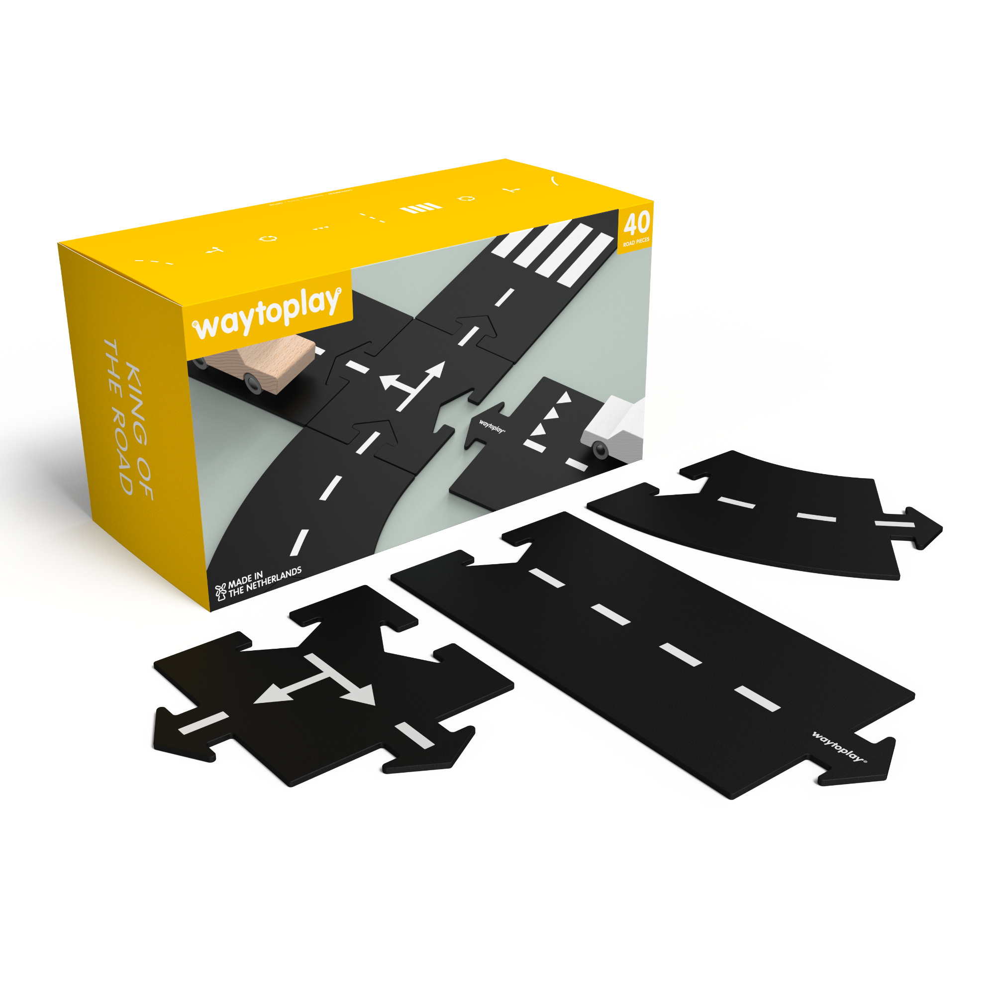 Waytoplay Waytoplay - King of the Road - 40 Road Pieces - Pearls & Swines